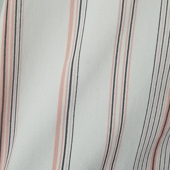 Sanctuary Girly Shirttail Hem pink/ white Split Back Button Up Blouse Top Small - Picture 8 of 10